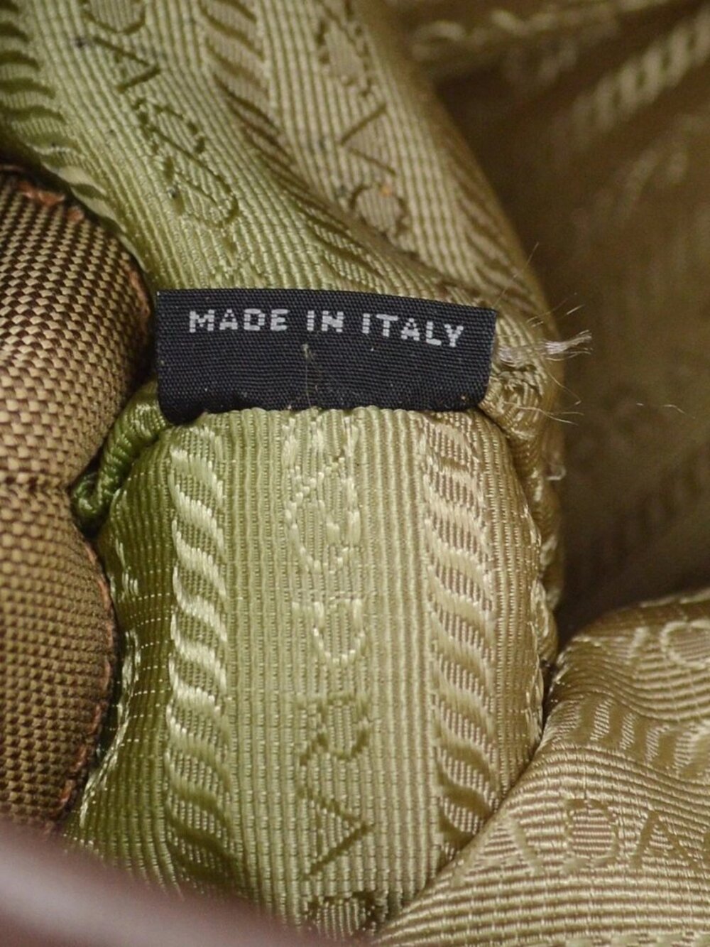 Prada Brown Logo Jacquard Tote Bag - Picture 10 of 11